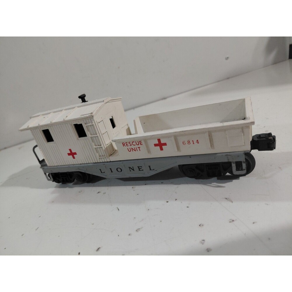 Lionel 6814 O Gauge Model Railroad Post War Rescue Unit Work Caboose